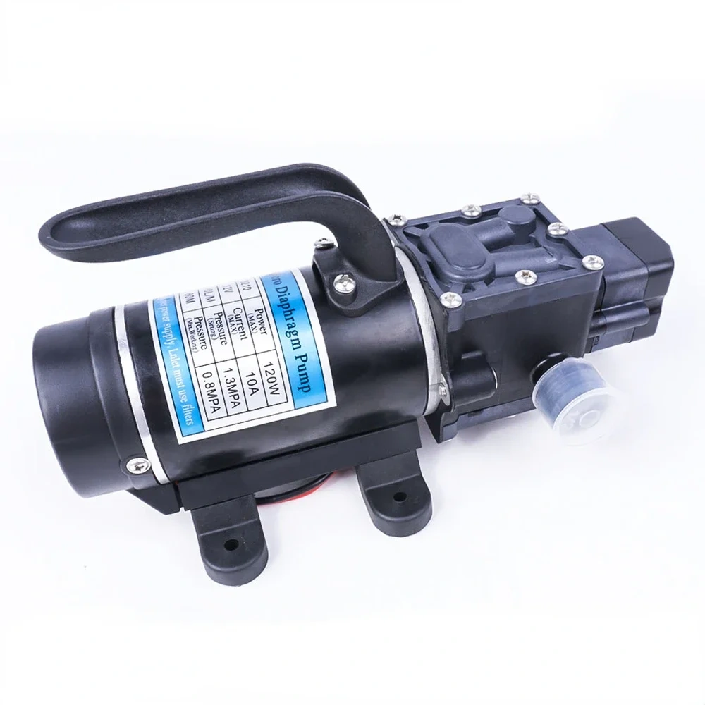 1pcs DC12V 120W 130PSI 10L/Min Energy Saving High Water High Pressure Diaphragm Self Priming Pump  Pressure Switch Type Pump
