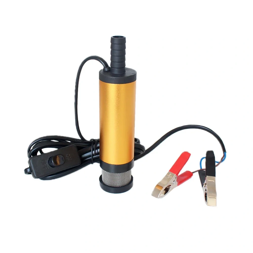 12V 24V DC electric submersible pump for pumping diesel oil water,Aluminum alloy shell,12L/min,fuel transfer pump 12 V volt