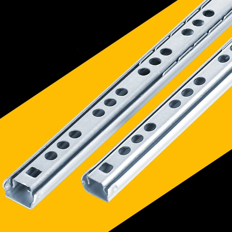 2Pcs 8"-16" Ball Bearing Drawer Slides Furniture Slide Steel Ball Bearing Slides Keyboard Cabinet Cupboard Drawer Runners