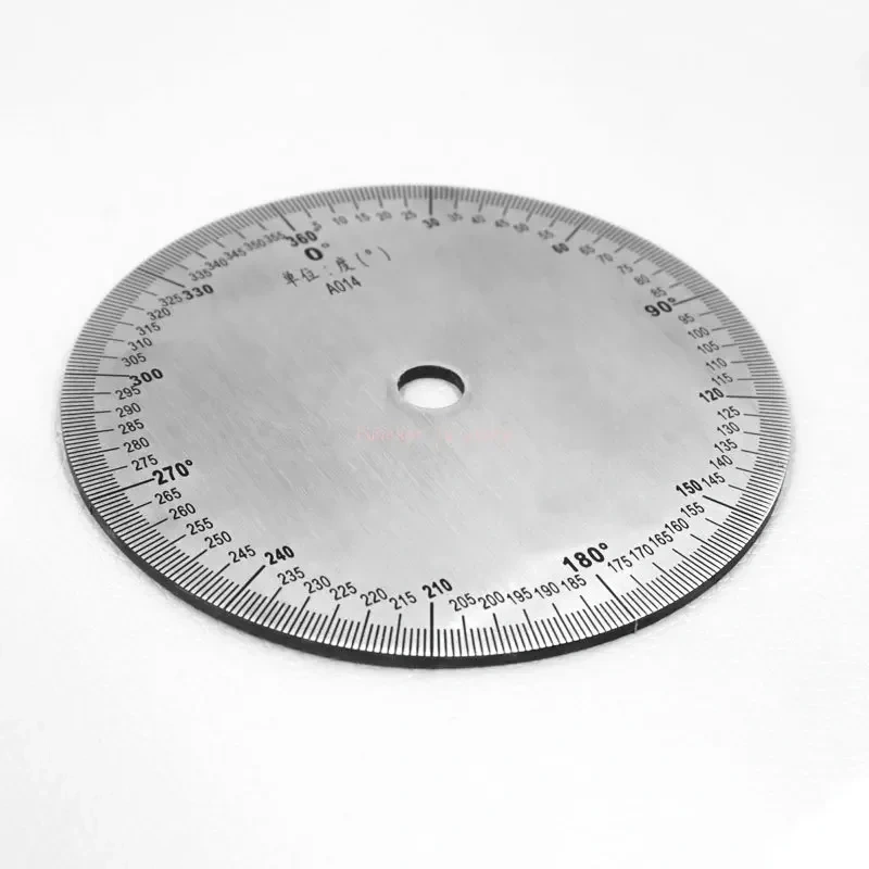 Dial stainless steel Angle dial 360 degree protractor round accessories 90x8x2mm