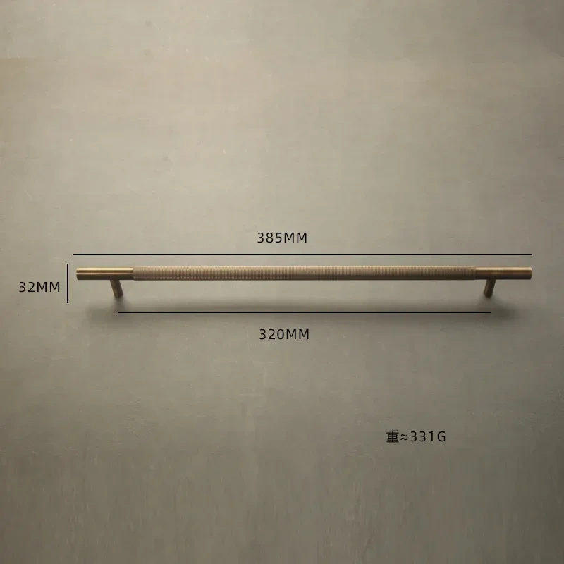 Light luxurious and contracted solid bronze brass knurled handle drawer door handle cabinet knobs