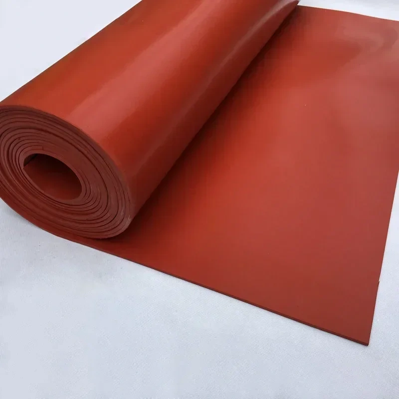 Silicone rubber sheet Thickness 4mm 1947*870mm width thin board red color Rubber Sheet Mat