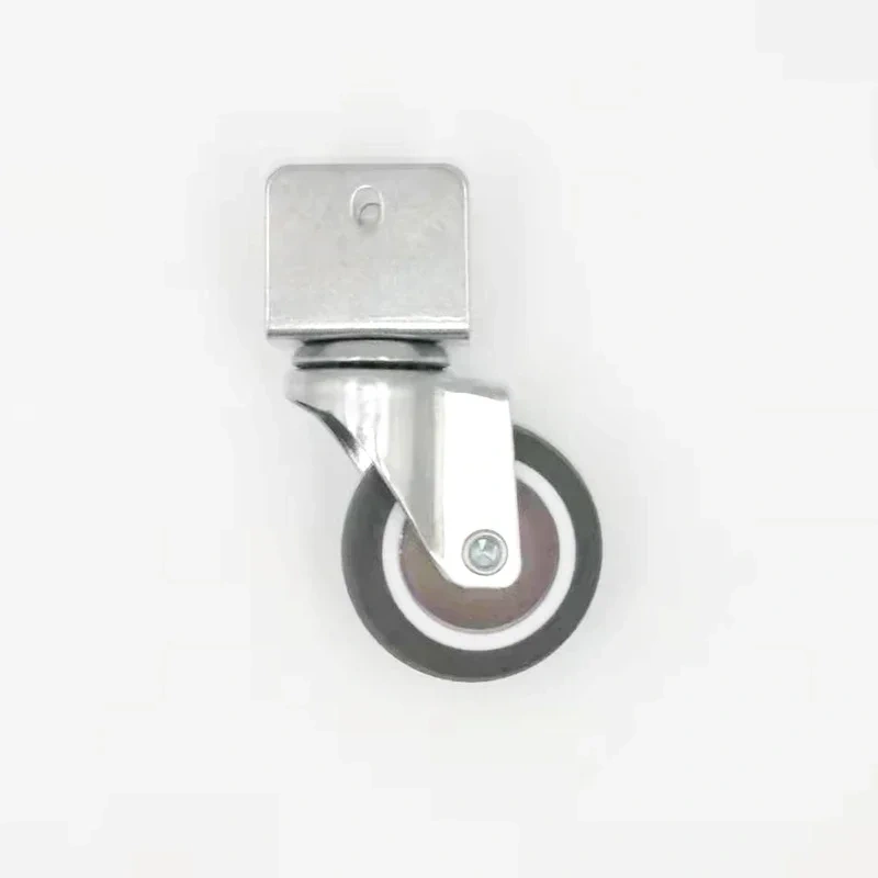 4Pcs 1.5" 2'' Ball Bearing Universal TPE Castor Caster Wheels Splint U Mount 20 22 25mm Brake Baby Bed Trolly Chair