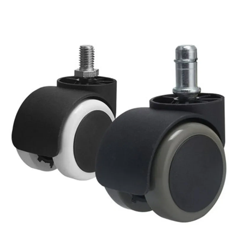 5Pcs Office Chair Wheel Caster 2" 50KG 360 Degree Mute Swivel Castor Furniture Feet Replacement Wheels Roller Rubber