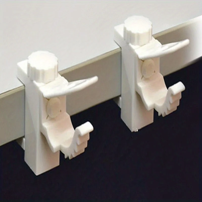 2pcs Curtain Rods Bracket Hanger Hooks: The Perfect Wall Organizer for Your Home!