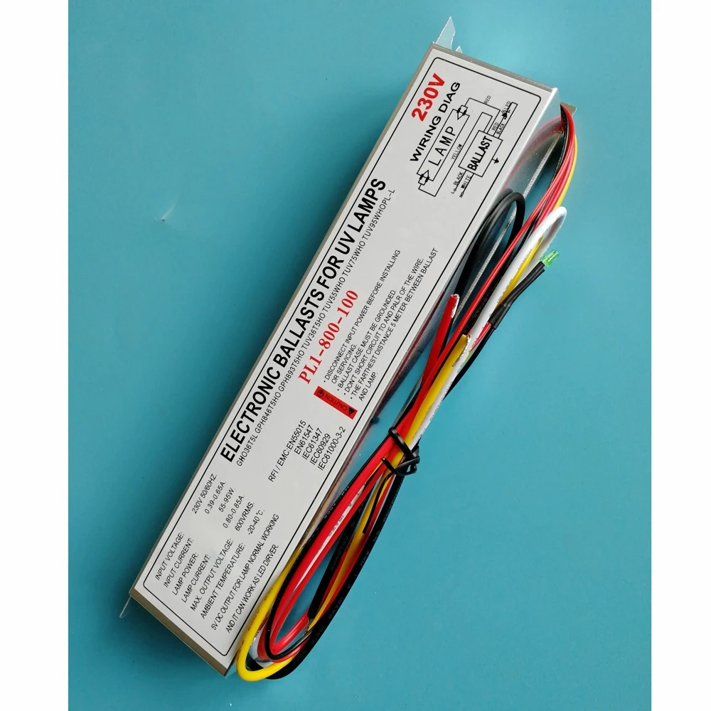 PL1-800-100 Germicidal Electronic ballast for 100W single-ended 4 pin Ballast For UV Lamp,TUV36T5HO TUV55WHO GHO36T5L GPH893T5HO