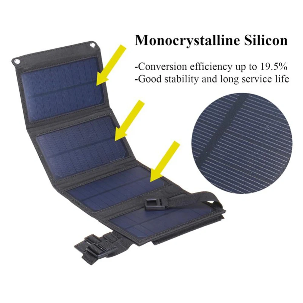 Foldable 20W USB Solar Panel Portable Folding Waterproof Solar Panel Charger Mobile Power Battery Charger Outdoor Equipment