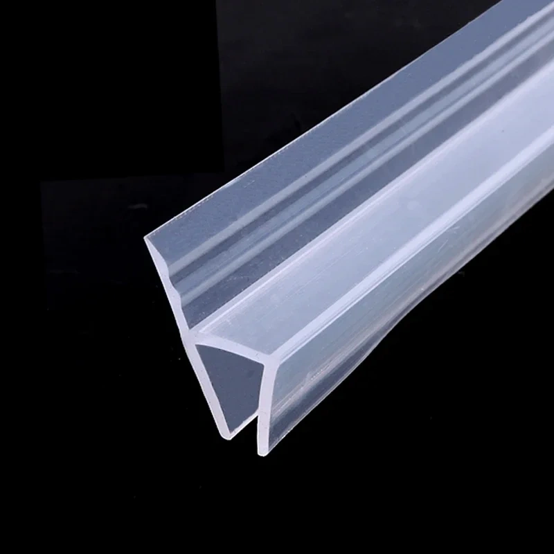 2M/lot Widened F/h shape silicone rubber shower room door window glass seal strip weatherstrip for 6/8/10/12 mm glass