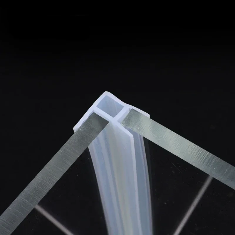 5M F/U/H/A Shape glass sealing Frameless Shower door window balcony screen Silicone sealing strip thickness of wind deflector