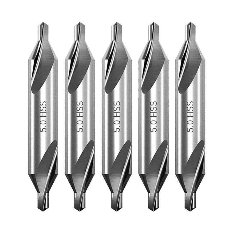5/6/7Pcs Center Drill Bits Set 60-Degree Angle Center Drill Bits Kit Countersink Tools for Lathe Metalworking 1/1.5/2/2.5/3/4/5