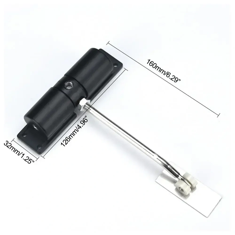 1pcs New Household Door Closers Aluminum Alloy Black White Adjustable Automatic Door Closer With Wheels Household Door Closer