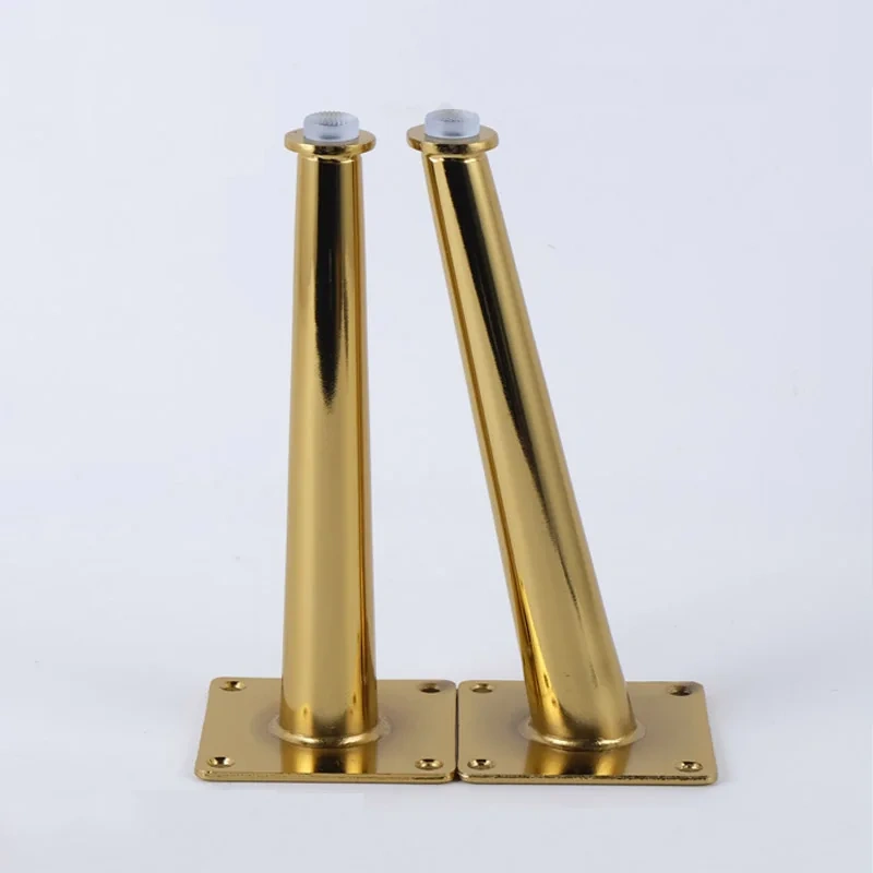 4Pcs Gold Furniture table legs Load 2000 Lbs TV Cabinet Foot Sofa Leg Hardware Cabinet feet 200 x 80mm Tapered Leg