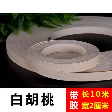 10M Self adhesive Furniture Wood Veneer Decorative Edge Banding PVC for Furniture Cabinet Office Table Wood Surface Edging