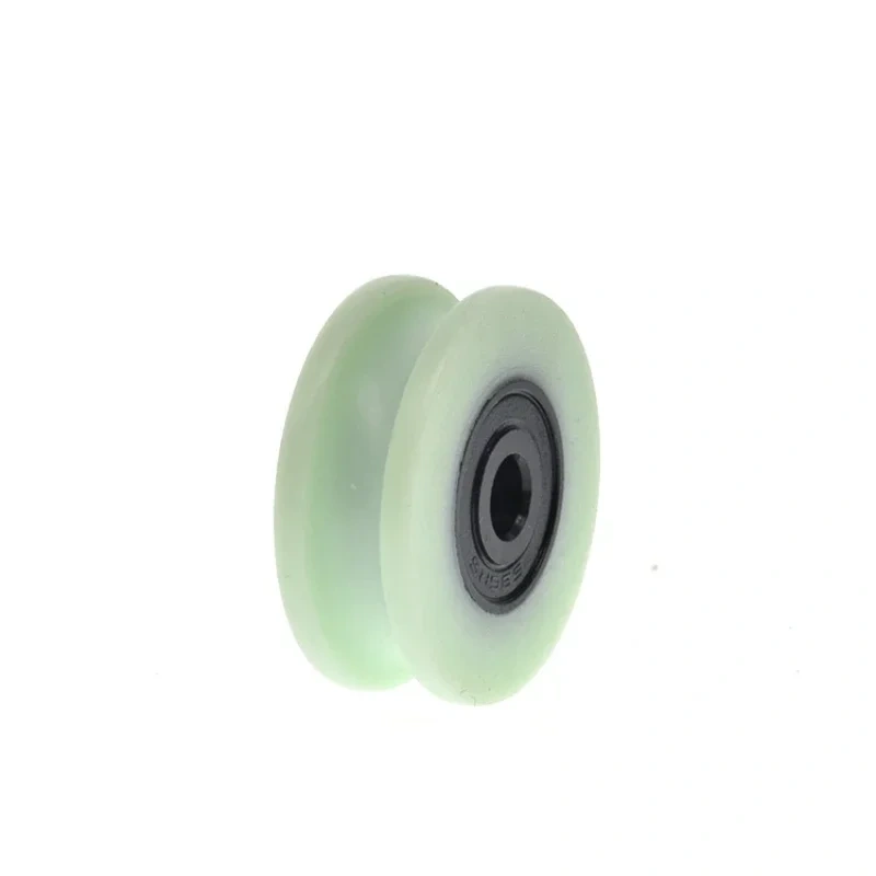 10pcs 5*26.5*10mm U groove rolling double bearing plastic pulley, wire rope / over line nylon wheel / suspension rust preventio