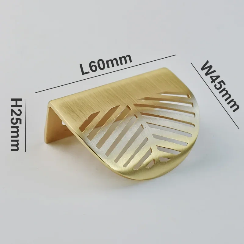 Gold Black Leaf Shape Furniture Kitchen Handles Dresser Shoe Cabinet Door Knob Handle for Cupboard Drawer Pulls Vintage European