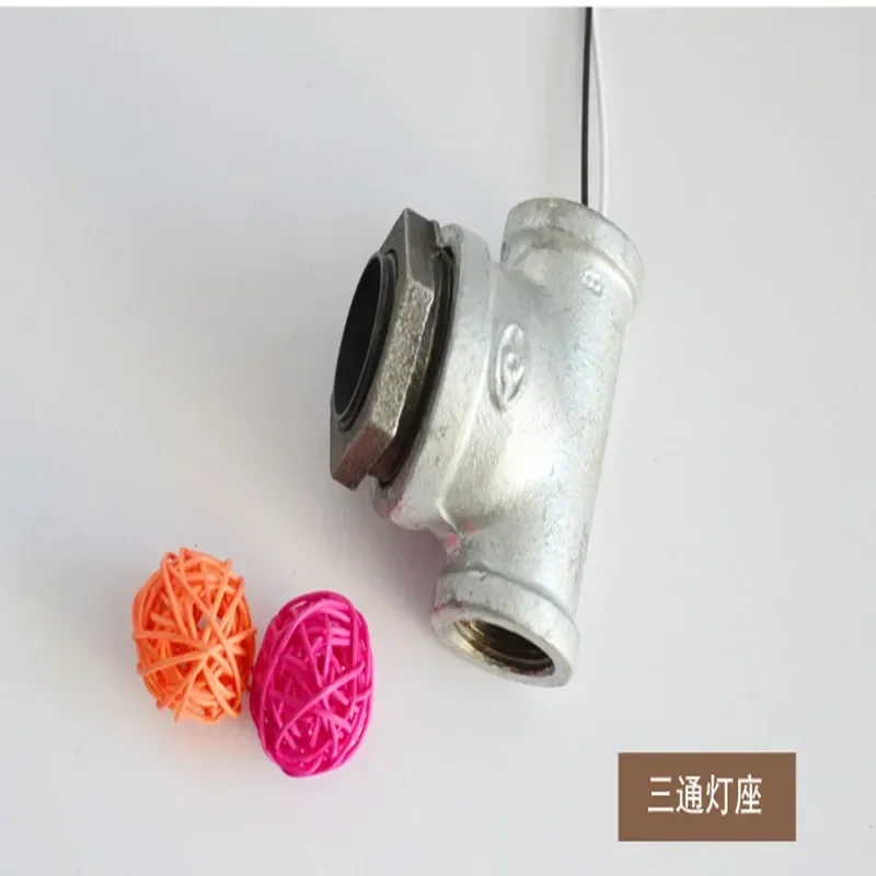 Plastic Galvanized Lamp Holder Screw Light Bulb Socket DN15 DN20 DN25 Creative Retro Industrial LOFT Water Pipe  Fittings