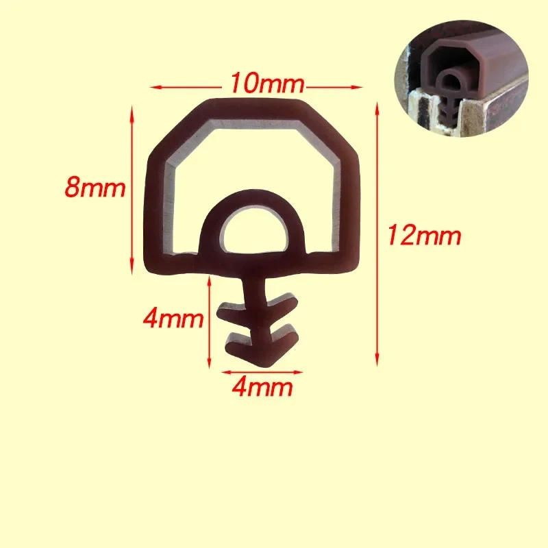 New generation of silicon rubber sealing strips crash soundproof door thong strip door window sealed slot type square premium 5m