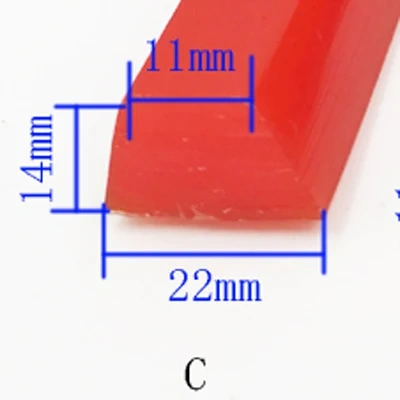 1 m red connected polyurethane triangle conveyor belt PU belt polyurethane industrial belt drive belt Transmission belts