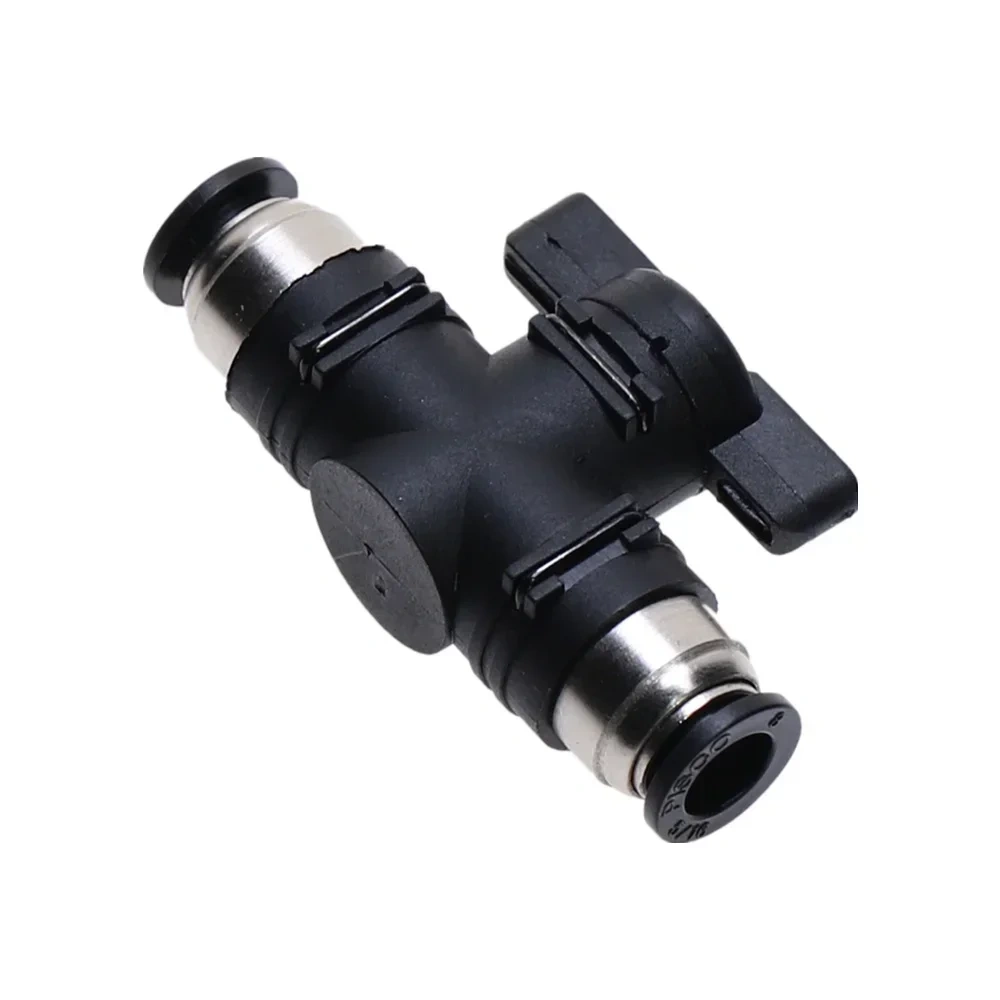 1pcs BUC 4mm 6mm 8mm 10mm 12mm Black Pneumatic Push In Quick Joint Connector Hand Valve Turn Switch Manual Ball Current Limiting