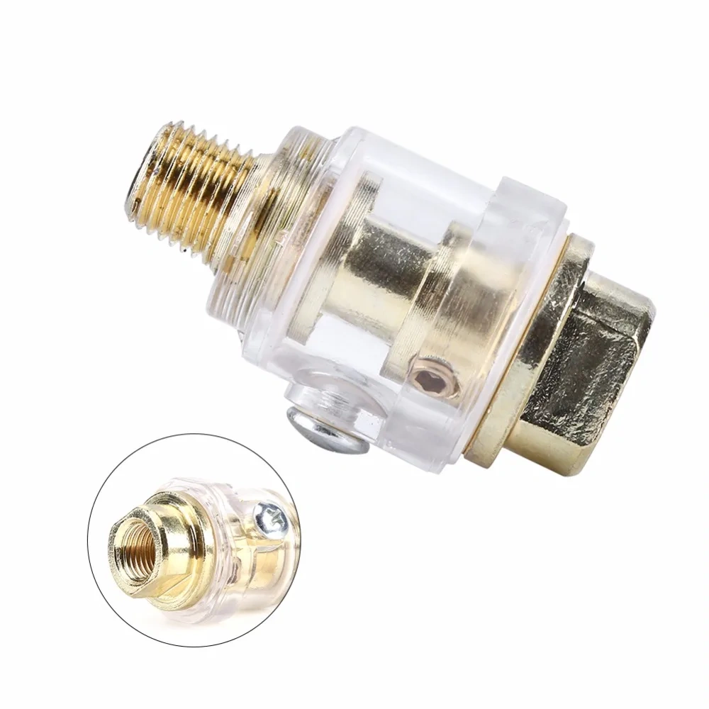 1/4 Inch NPT In-Line Oiler Lubricator for Pneumatic Tool & Air Tool Compressor Pipe Hose Oiler Accessories