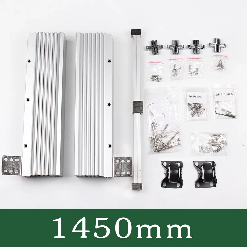 Concealed Folding Table Guide Rail Hinge, Aluminum Telescopic Cabinet  Slide,  Flat Push  Furniture Hardware