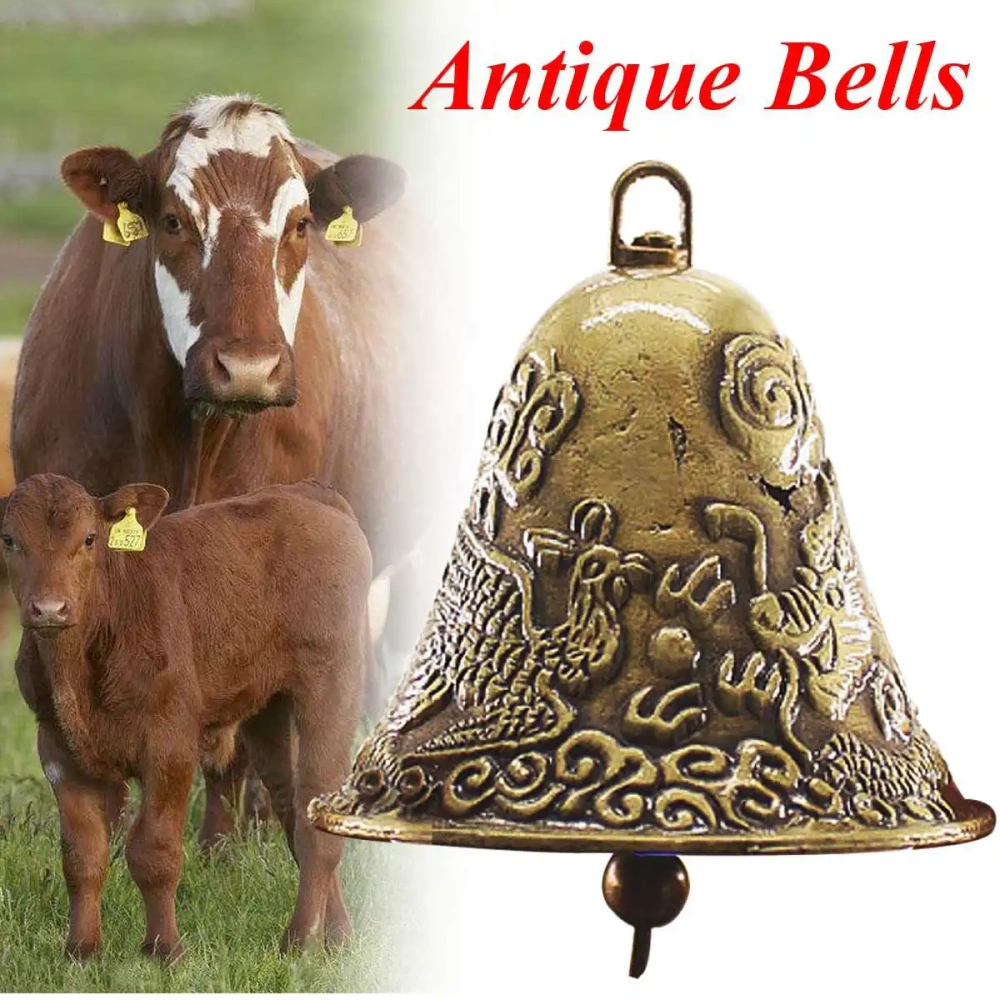 1 Pcs Cow Horse Sheep Grazing Copper Bells Large Thickened Cattle  Zinc Alloy Antique  Loud Crisp Pread Farther