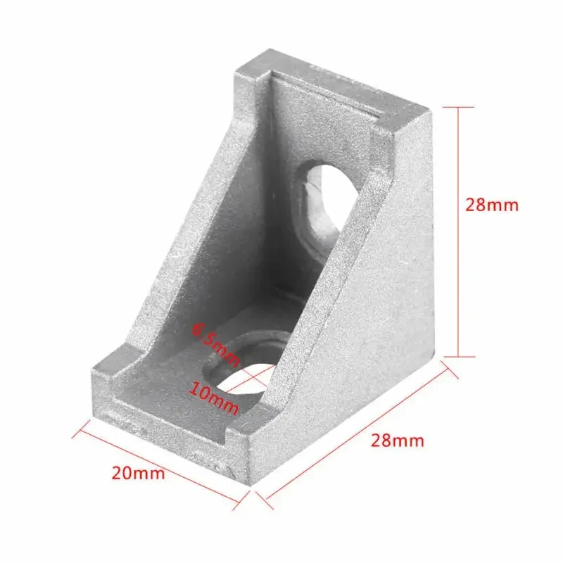 5/10pcs corner fitting corner aluminum connector bracket fastener 2020 3030 4040 2028 3060 series industrial aluminum profile