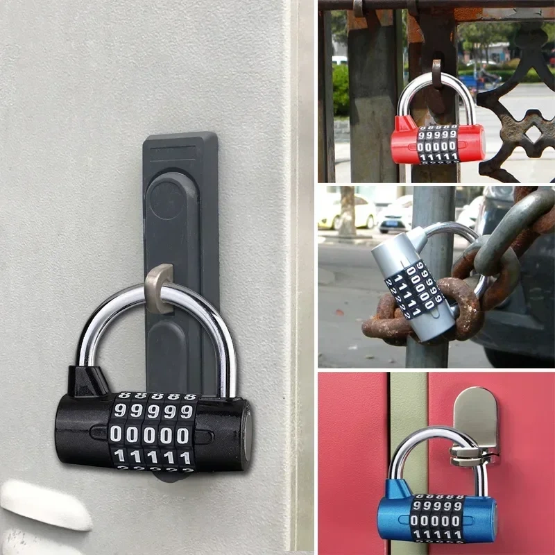 5 Dial Digit Number Combination Travel Password Lock Combination Padlock Zinc Alloy 5 Colors coded lock Security Safely Code new