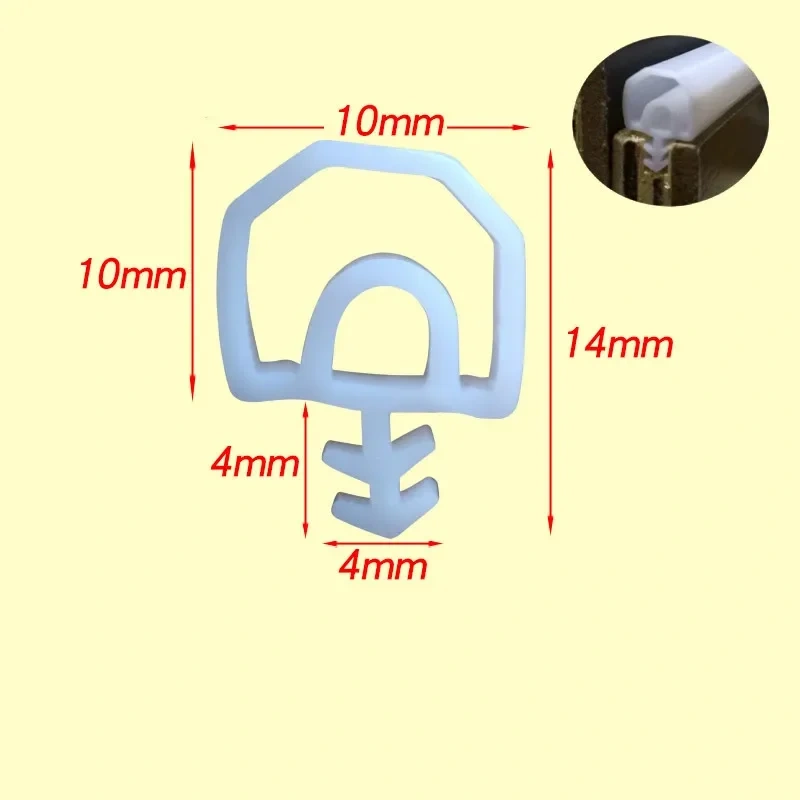 New generation of silicon rubber sealing strips crash soundproof door thong strip door window sealed slot type square premium 5m