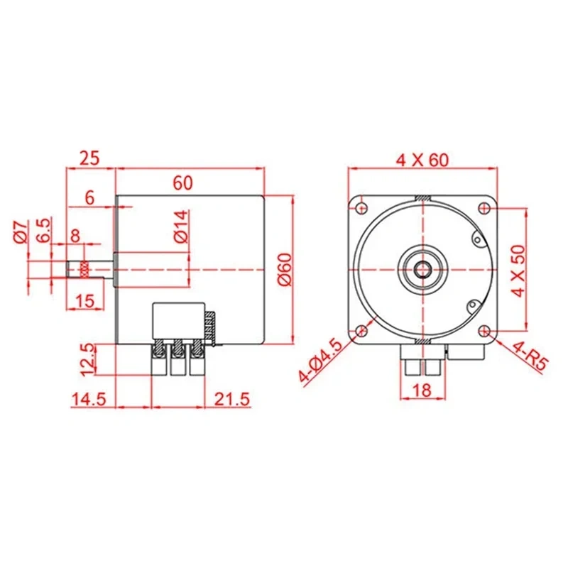 60Ktyz 14W Ac Permanente Magneet Synchrone Motor 110V/220V Gear Motor Miniatuur Lage Snelheid Grote Koppel Kleine Motor