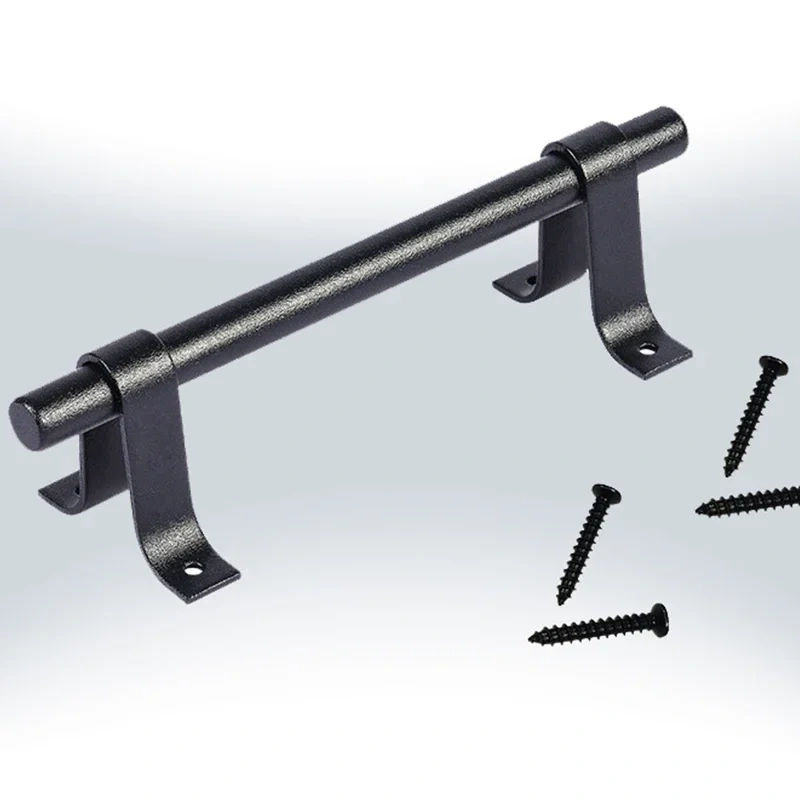 Sliding Barn Door Handle Pull Kit Heavy Duty Large Pull and Flush Set Carbon Steel Vintage Style Sliding Gate for Home Hotel