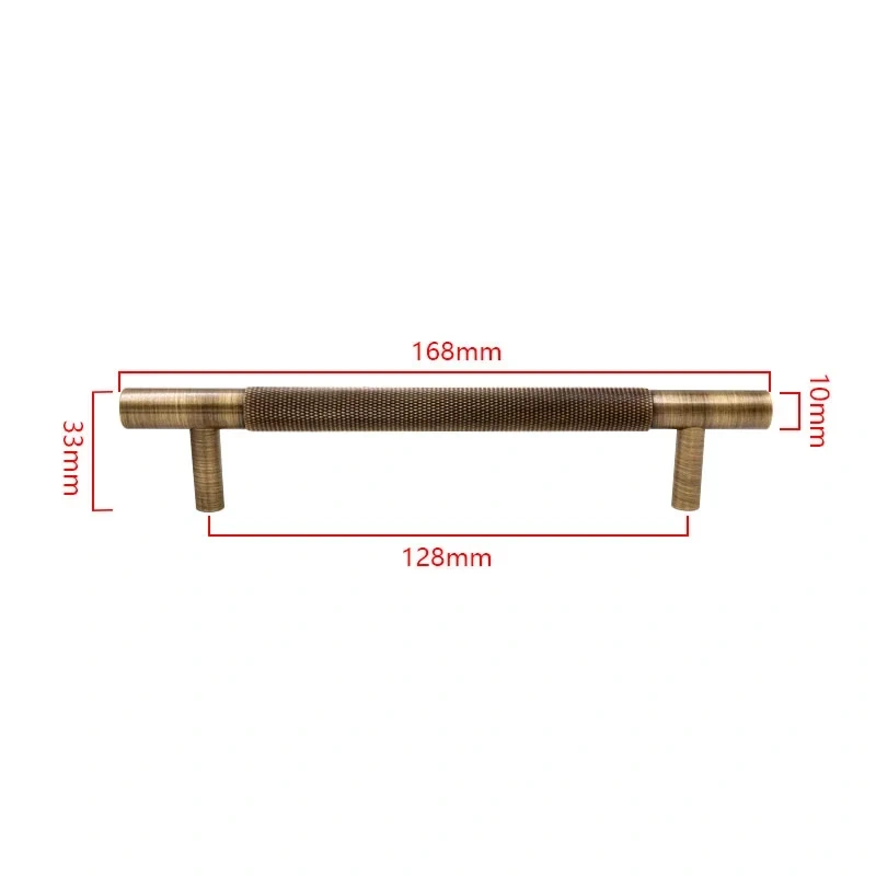 1pcs Light luxurious contracted bronze solid brass knurled handle drawer door handle cabinet knobs