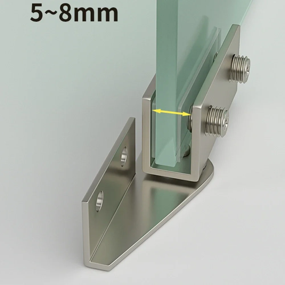 2Pcs Non-Perforated Glass Door Hinge Display Cabinet Hinge Wine Cabinet Rotating Shaft Glass Clips Furniture Door Hinge Hardware