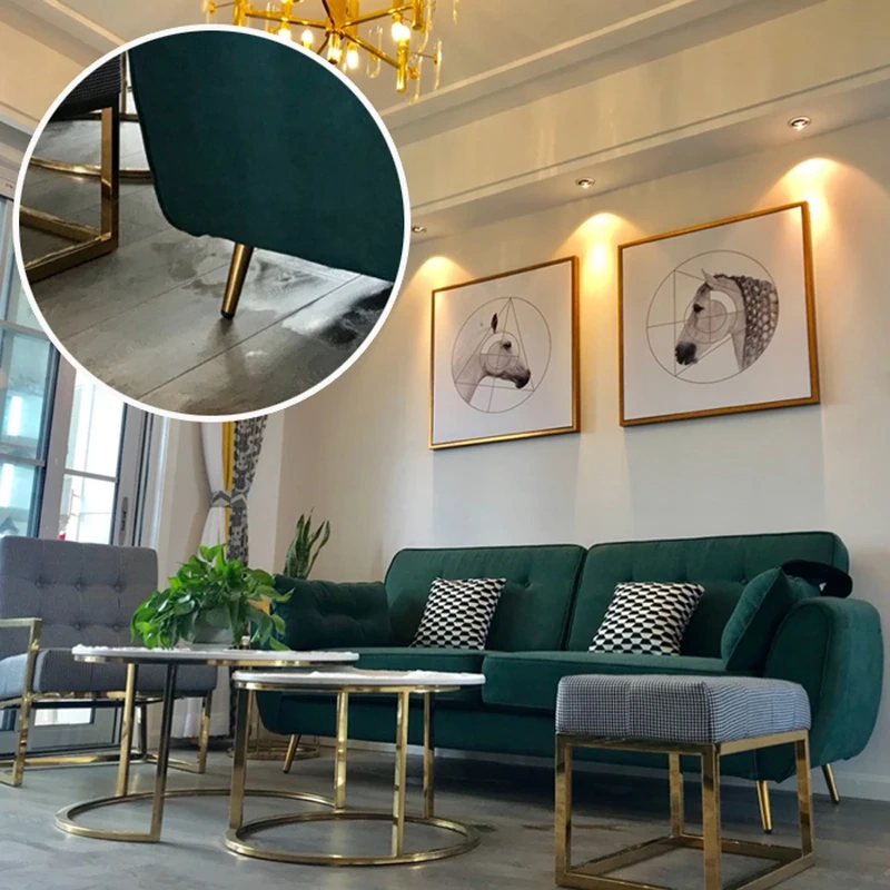 4Pcs Gold Furniture table legs Load 2000 Lbs TV Cabinet Foot Sofa Leg Hardware Cabinet feet 200 x 80mm Tapered Leg