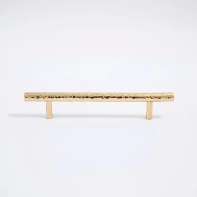 Light luxury round ball Brass Handle hammer pattern single hole pure copper small handle simple drawer wardrobe door handle
