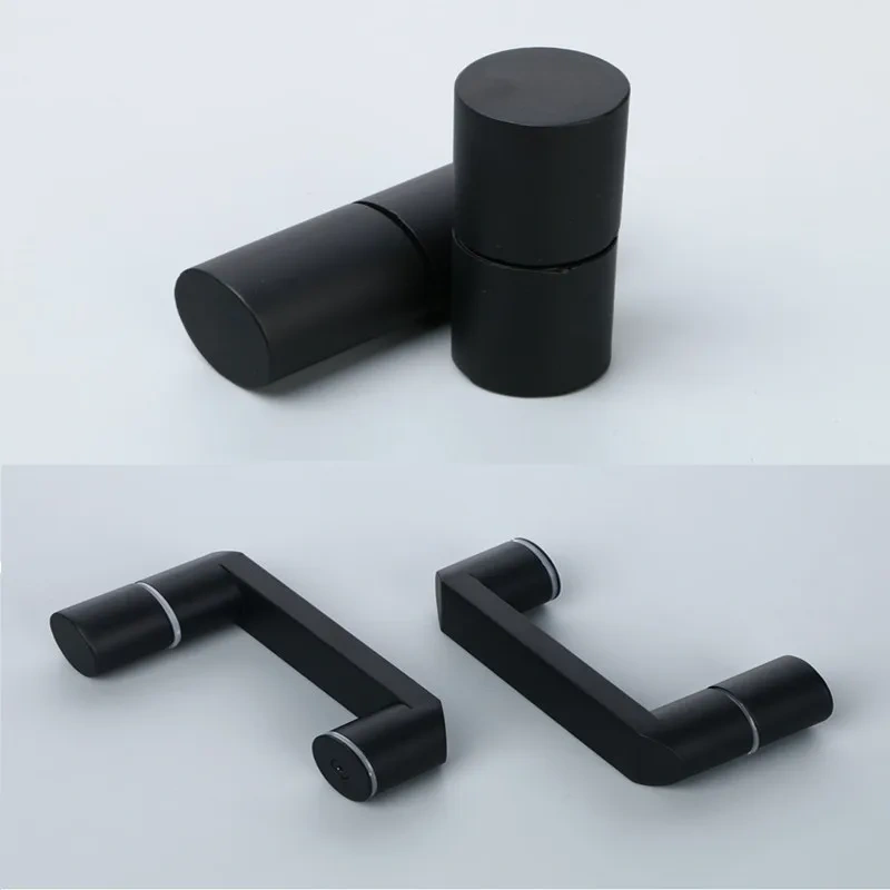 Matte Black Shower Box Glass Door Pull Knob bathroom glass door handle move door handle shower room handle