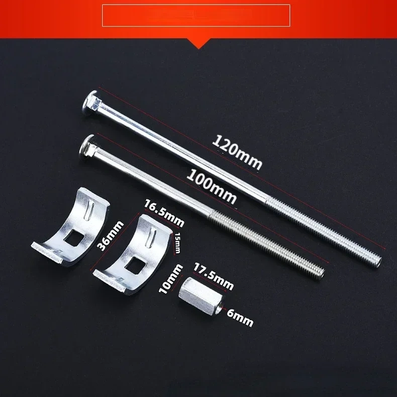 10Pcs Countertop Benchtop Joiner Joint Connector M6 Thread Bolt Half Moon Shaped Bracket Dog Bone Fastener