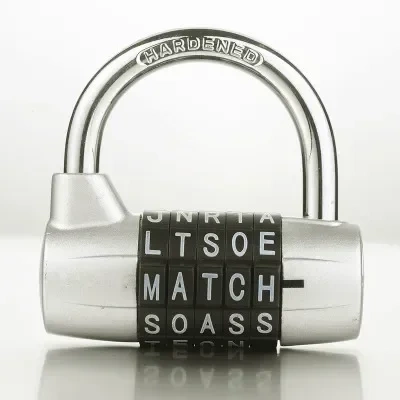 5 Letter Zinc Alloy Combination Padlock Code Password Lock Door Cabinet Drawer Bike Motorcycle Student Locker