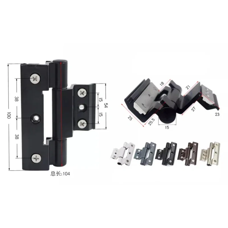 1pc Zinc alloy Door and Window Hinge Broken Bridge Heat Insulation Flat Open Window Hinge Hardware Folding Thickened Hinges