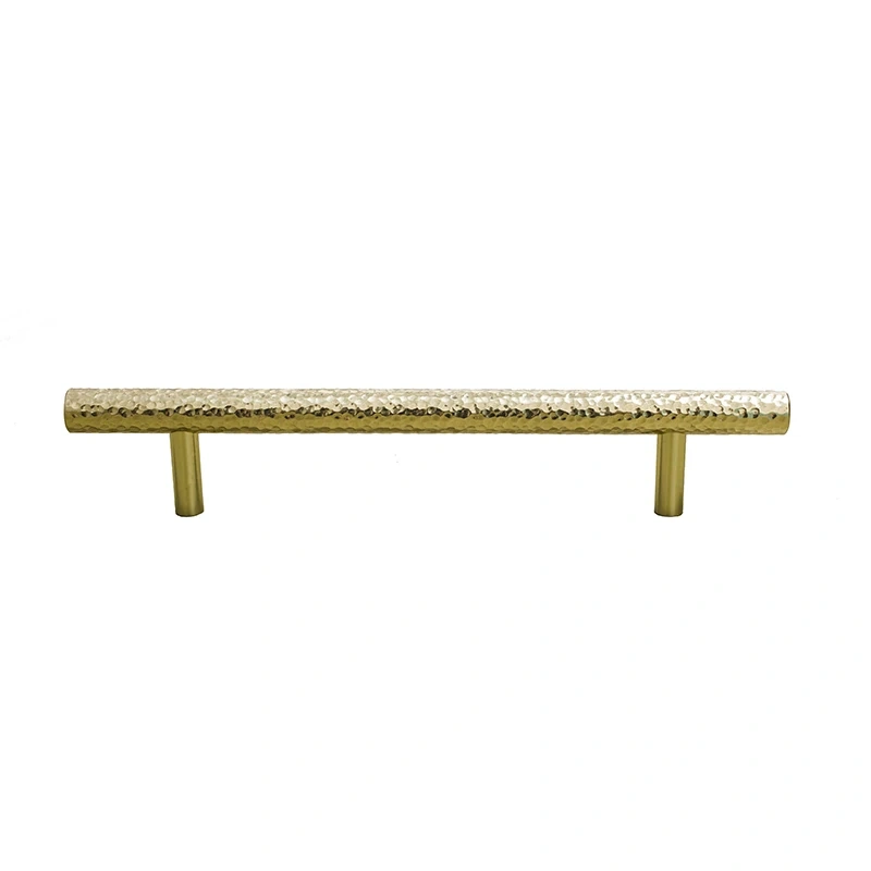 Light luxury round ball Brass Handle hammer pattern single hole pure copper small handle simple drawer wardrobe door handle