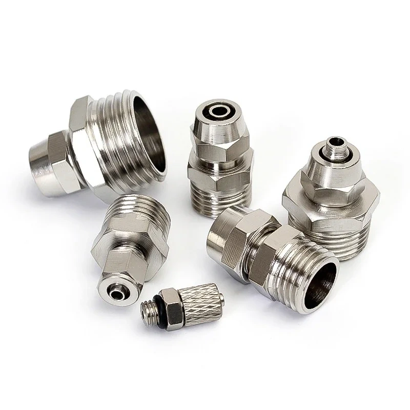 Pneumatic Fittings Air Fitting pc 4-M5 4 6 8 10 12 14 16mm Thread 1/8  3/8 1/2" 1/4"BSP Quick Connector For hose Tube Connectors