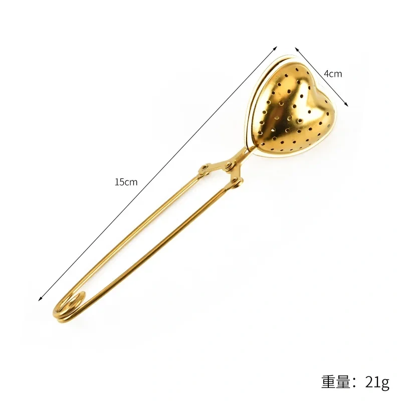 1pc Gold Tea Infuser Strainer Creative  Filter for Tea Infusion Box Kitchen Utensils for Loose Leaf  Stainless Steel Herb Spice