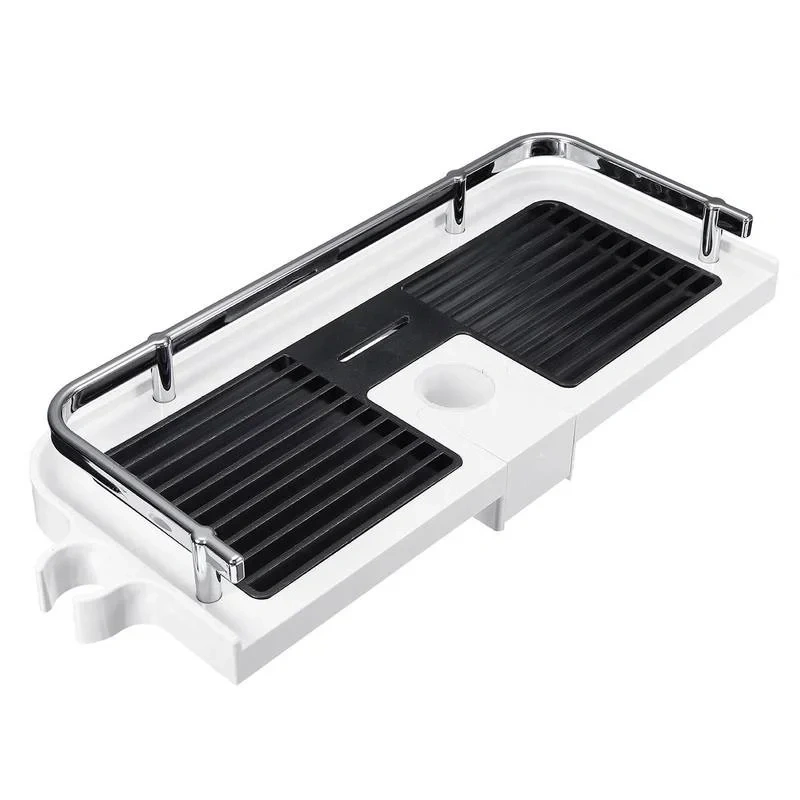 Rectangle Bathroom Organizer Shower Shelves Storage Rack Holder Shampoo Tray Bathroom  Single Tier  Head Holder