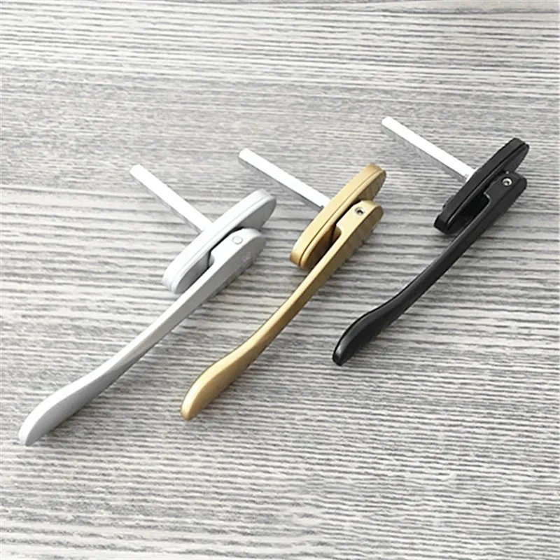 Broken Bridge Aluminum Alloy Casement Window Screen Window Handle Folding Door Sword-Shaped Thin Flat Square Steel Handle