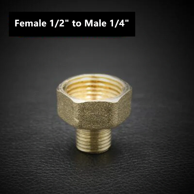 1/8" 1/4" 3/8" 1/2" Male to Female Thread Brass Pipe Connectors Brass Coupler Adapter