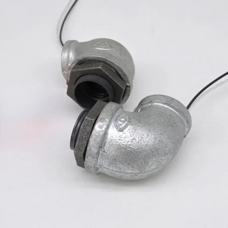 Plastic Galvanized Lamp Holder Screw Light Bulb Socket DN15 DN20 DN25 Creative Retro Industrial LOFT Water Pipe  Fittings