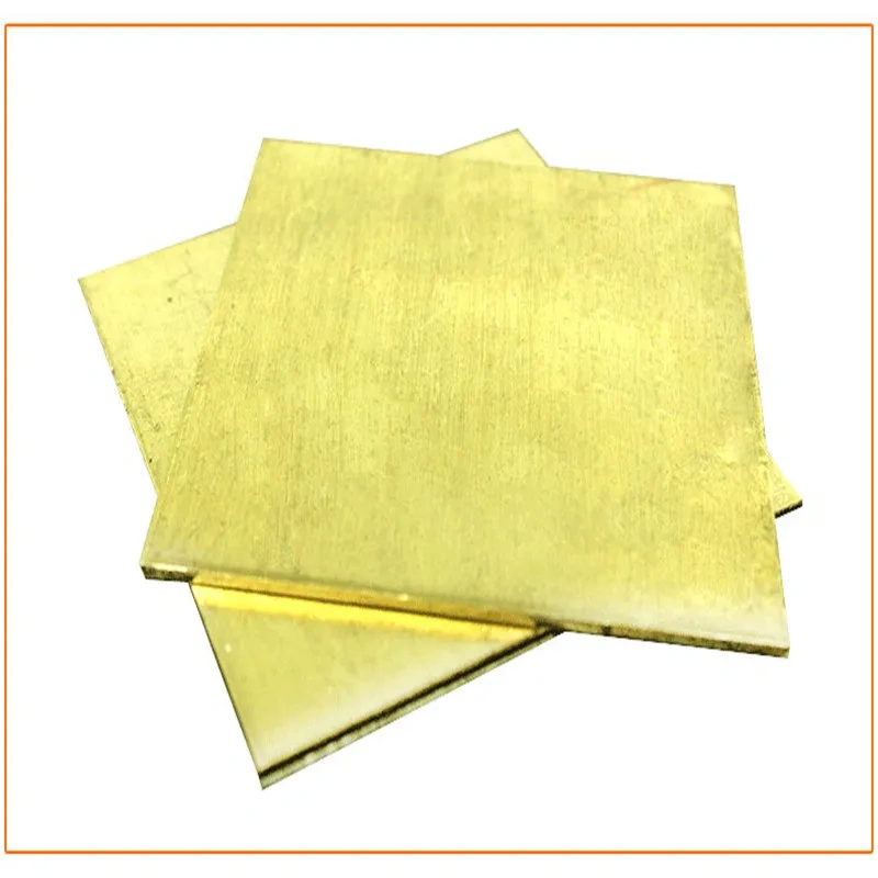 H62 Brass Sheet 0.8x100x100mm Plate of CuZn40 2.036 CW509N C28000 C3712 H62 Customized Size CNC Frame Model Mould DIY