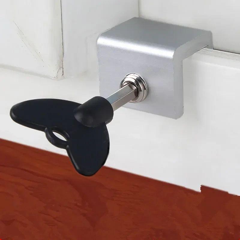 New child protection Door Window Lock Restrictor Aluminum Children Security Window Cable Limit Lock Safety Key Lock baby safety