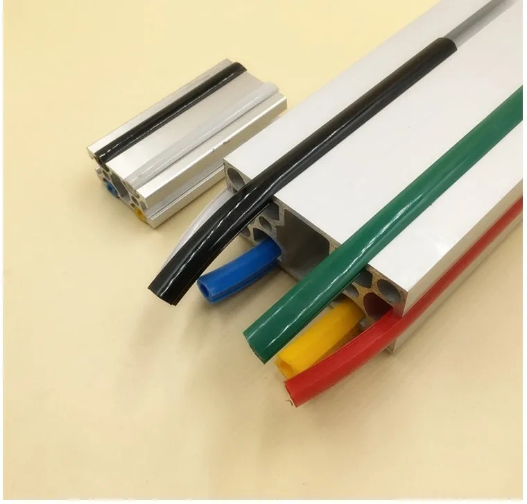 1 meters 20/30/40/50 series 6mm/8mm /10mm flat seal for 2020 aluminum profile soft Slot Cover/ Panel Holder C-Beam machine
