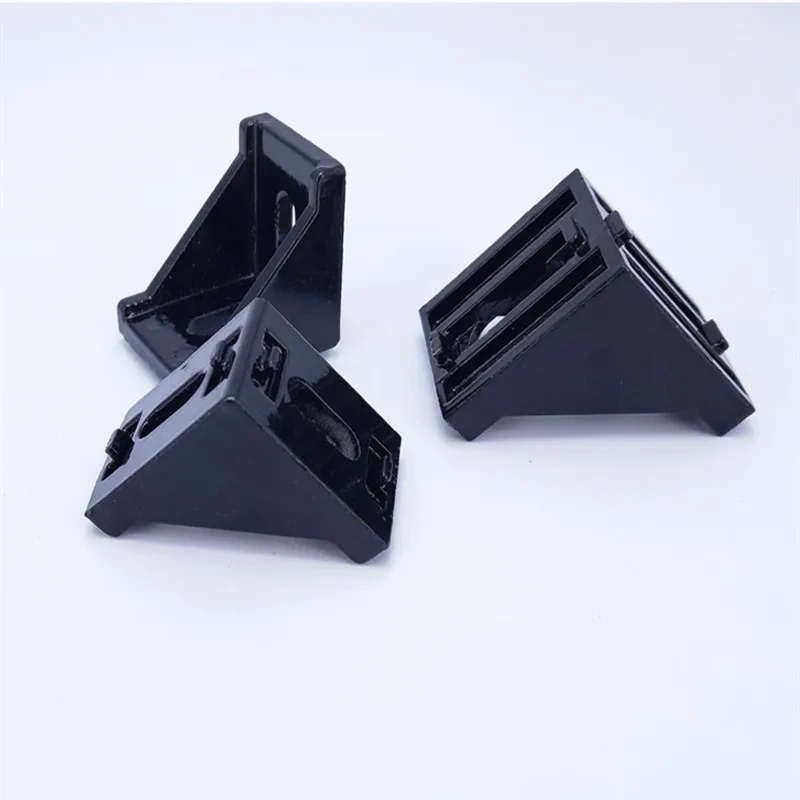5pcs/10pcs 3030 Corner Bracket Fitting Black Angle Aluminum Connector 3060 4040 4080 for Industrial Aluminum Profile